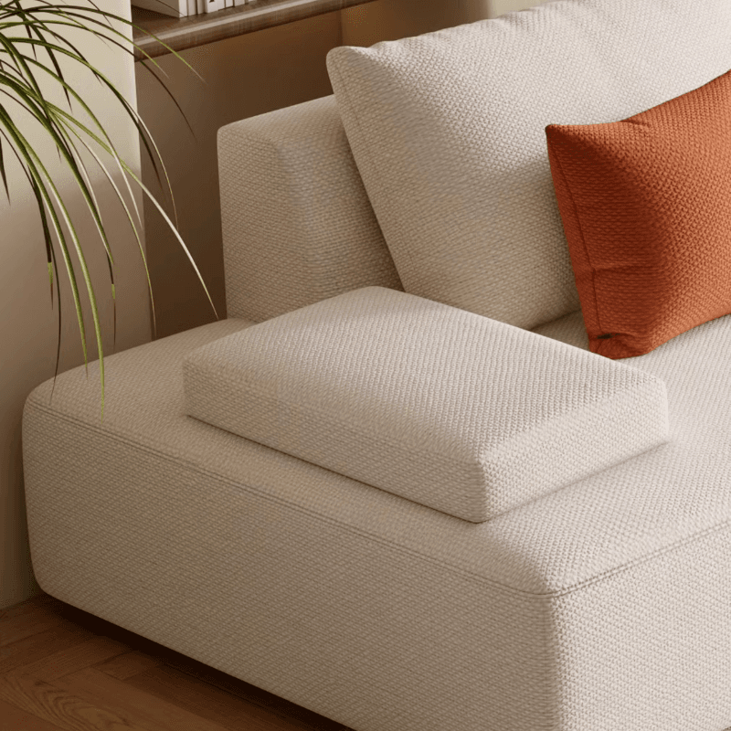 Tear Resistant Standard Sofa in Light Gray/Emerald Green/Ivory with 5 Pillows - image 9