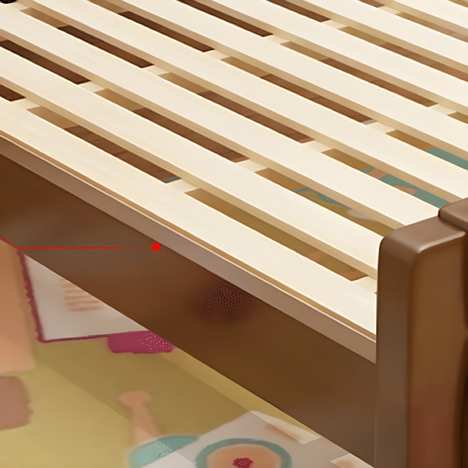 84.65 inch Wide Traditional Bed Frame Rubberwood Standard Bed with Headboard - image 8