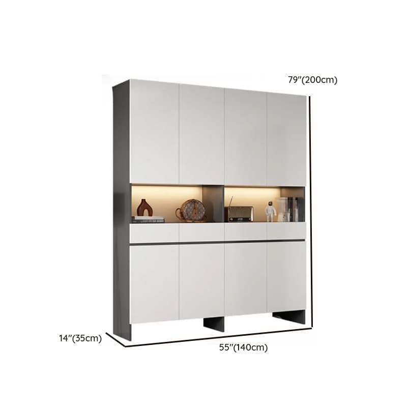 Trendy Rectangle Accent Cabinet with Hutch, Changeable Shelf, Groove Handles, Multi-Color Top, and Soft Close Drawer - image 18
