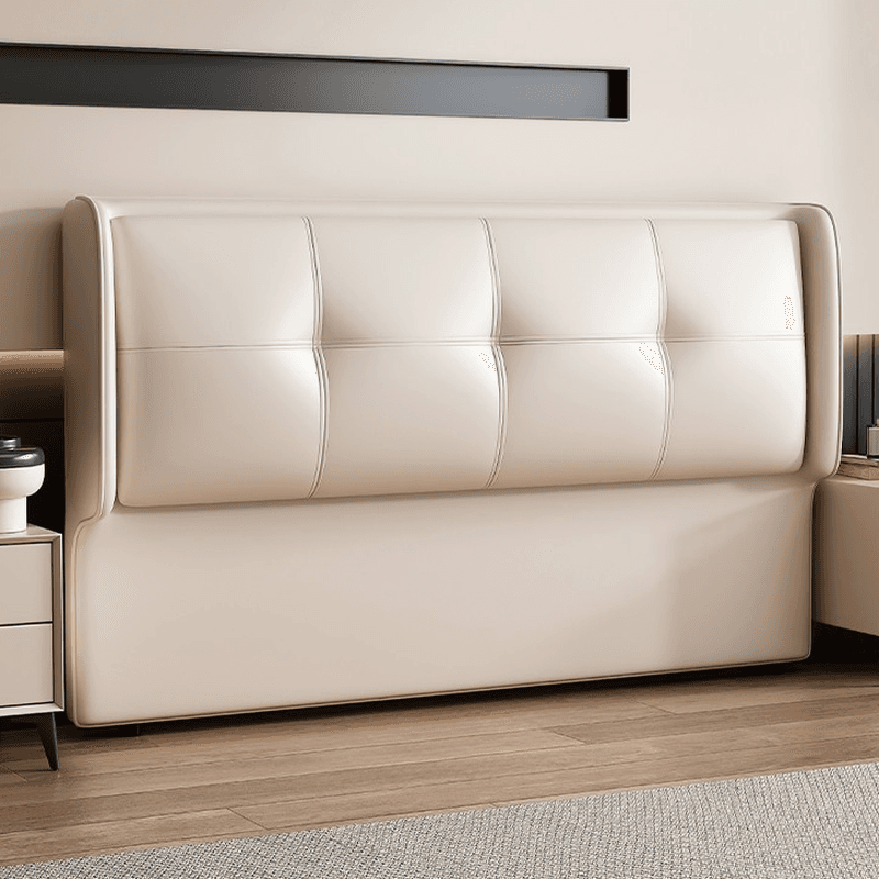 Simplistic Style Wingback Headboard with No Distressing, Piled Tufted Rectangular Design for King/Queen/Full Bed, Featuring Sponge Upholstery Fill and Standard Height - image 3