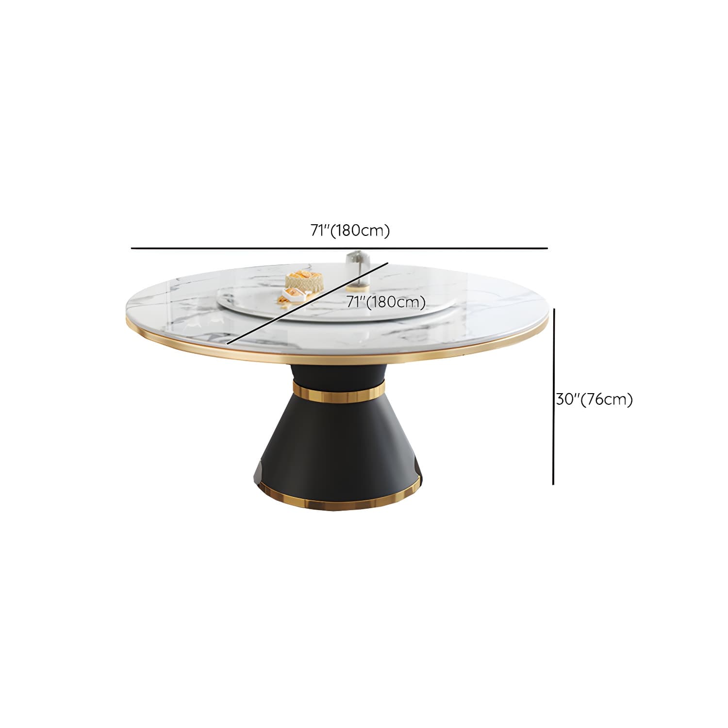 Modern Dining Set 1/5/7 Pcs Round Marble Dining Table and Upholstered Chairs - image 16