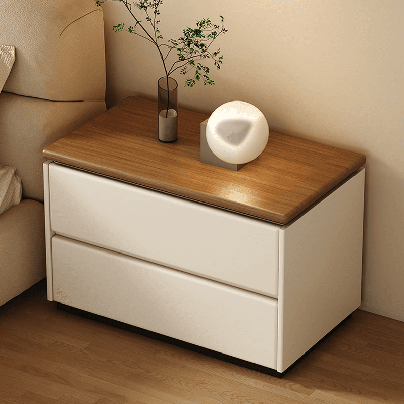 Modish 2 Tiers Drawer Storage Bedside Table with Laminate Countertop - image 19