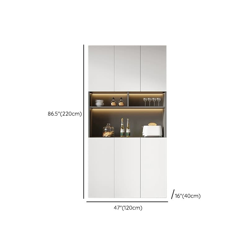 White Modern Buffet Cabinet with Cabinets and Shelves, Full Assembly Needed - image 15