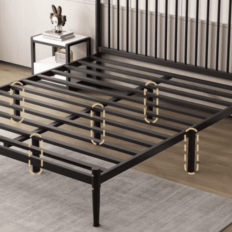 Solid Color Iron Slat Bed for Living Room - image 9