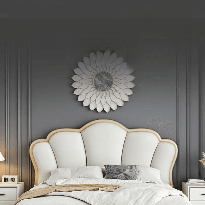 Modish/Sumptuous Style Panel Headboard in Timber with No Distressing for King/Queen/Full Bed, Featuring Sponge Upholstery Fill and Free-standing Standard Installation at Standard Height - image 7
