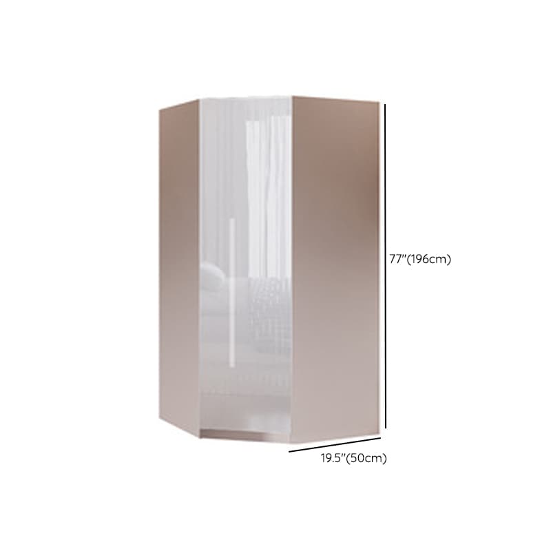 Simple Freestanding Cream Manufactured Wood Cabinet Armoire with Interior Shelves, Clothing Rod & Soft Close Drawer - image 35