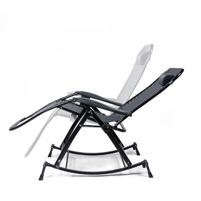 Simplistic Stain Resistant Metal Cushioned Rocking Accent Chair with Round Arm - image 12