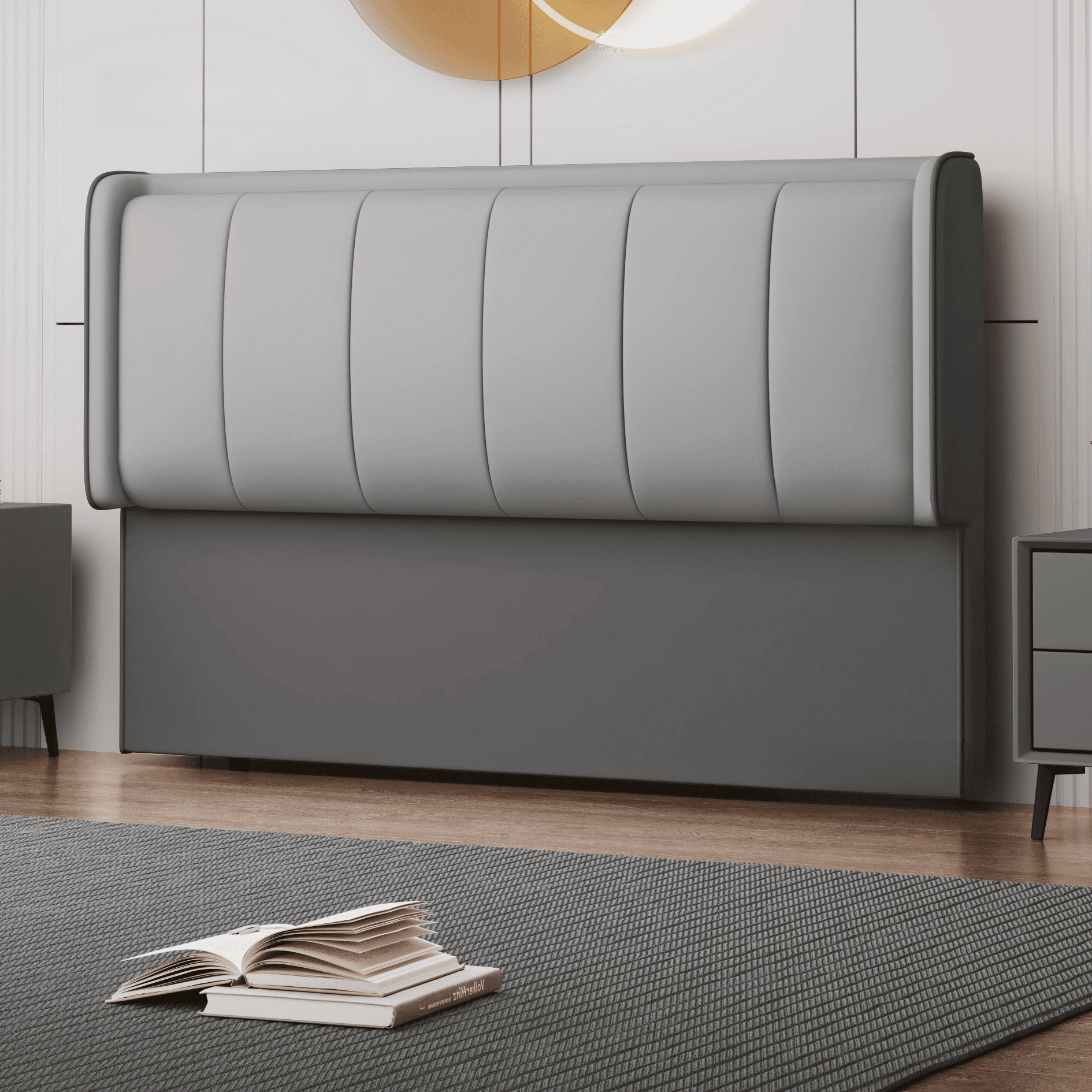 Casual Free-standing Standard Full XL(54"W x 80"L)/Full(54"W x 75"L) Panel No Distressing With Legs in Pine Wood and Sponge - image 4