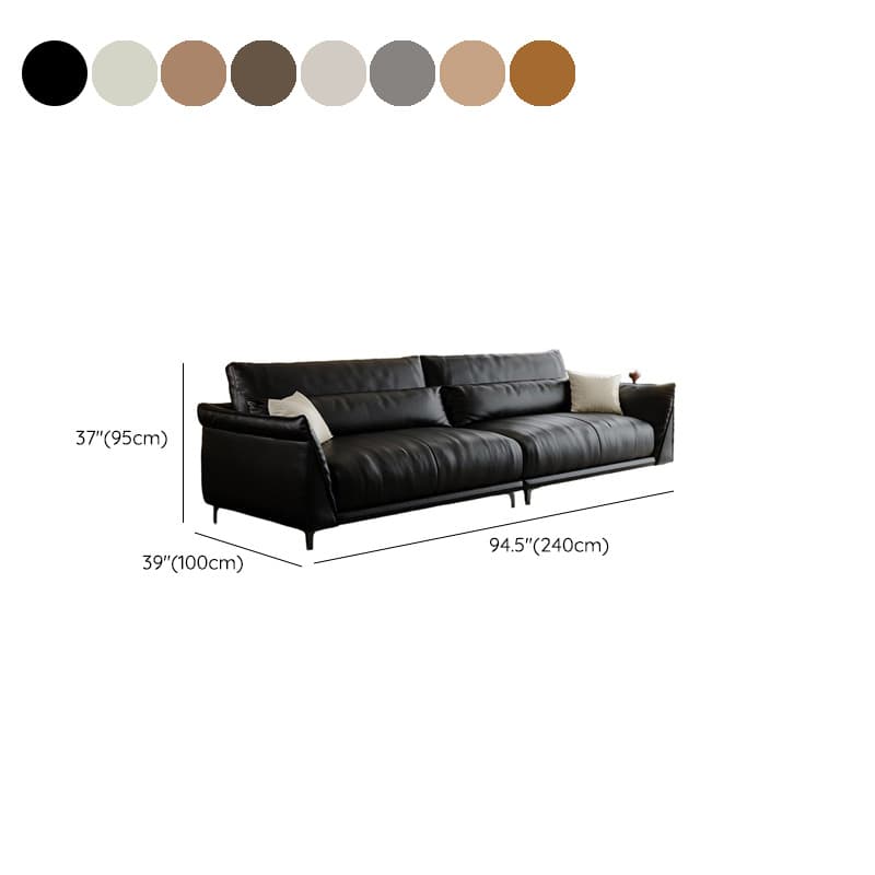 Drawing Room Standard Sofa in Pu Leather/Flannel with Blush/Mocha/Amber Color and Armrest - image 15