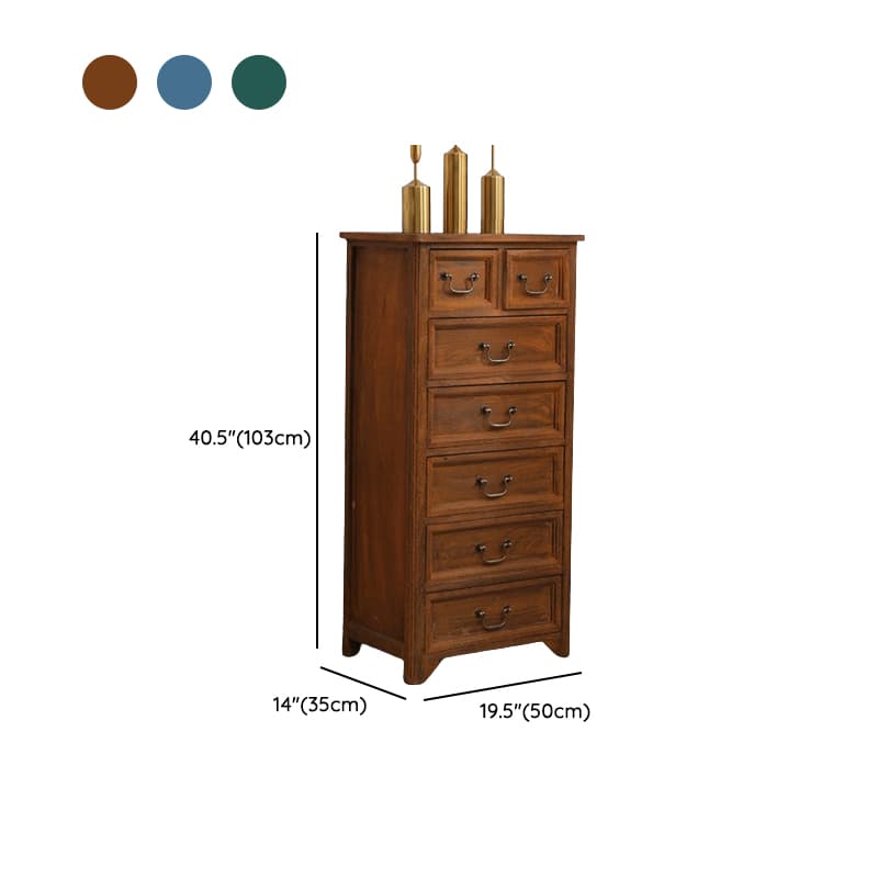 Minimalist Rectangle Brown/White Wood Top Accent Chest with Soft Close Drawer Living Room - image 11