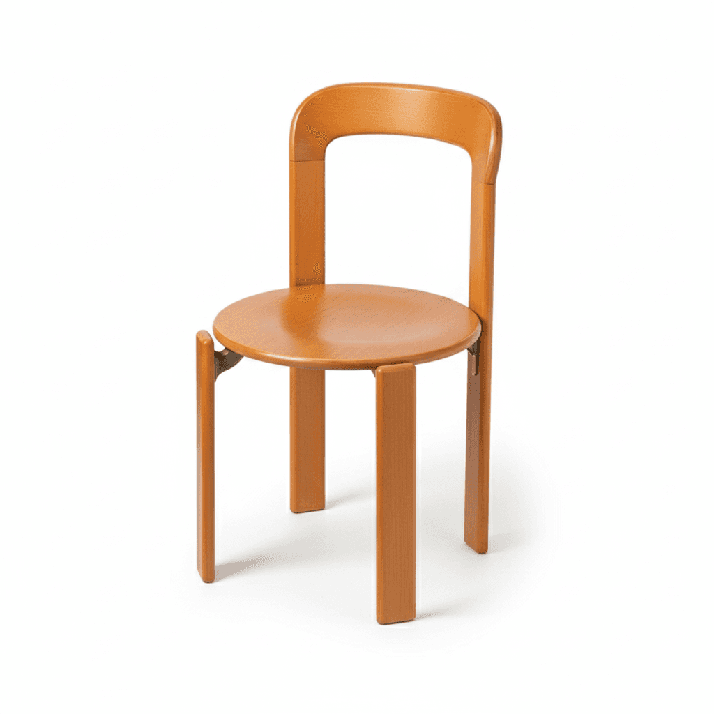 Scandinavian Natural Wood Armless Kitchen Chair 15.3inch Wide Non-Swivel 1 Piece - image 19