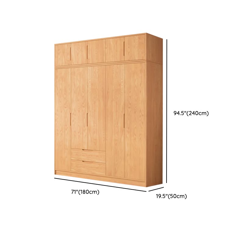 Wood Color Nordic Unfixed Wardrobe Closet - image 34
