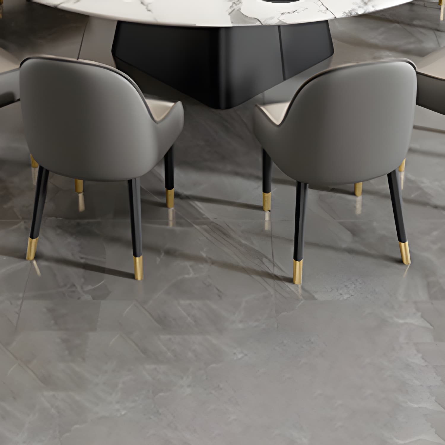 Modern 1/6/7/13 Pieces Furniture Round Stone Dining Set in White - image 8