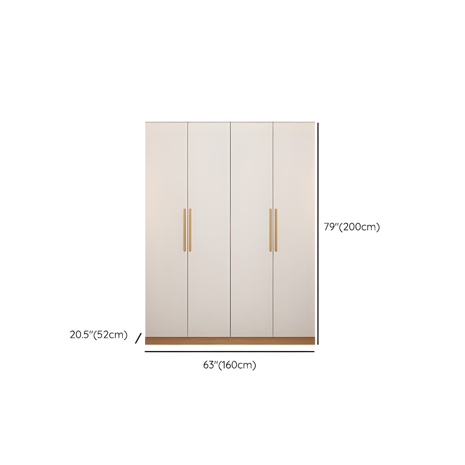 Contemporary Style Wardrobe Wooden Bedroom Closet with Hinged Door - image 18