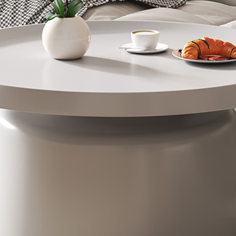 Modern Pedestal Non-Upholstered Round Nesting Coffee Tables Metal Top and Base - image 17