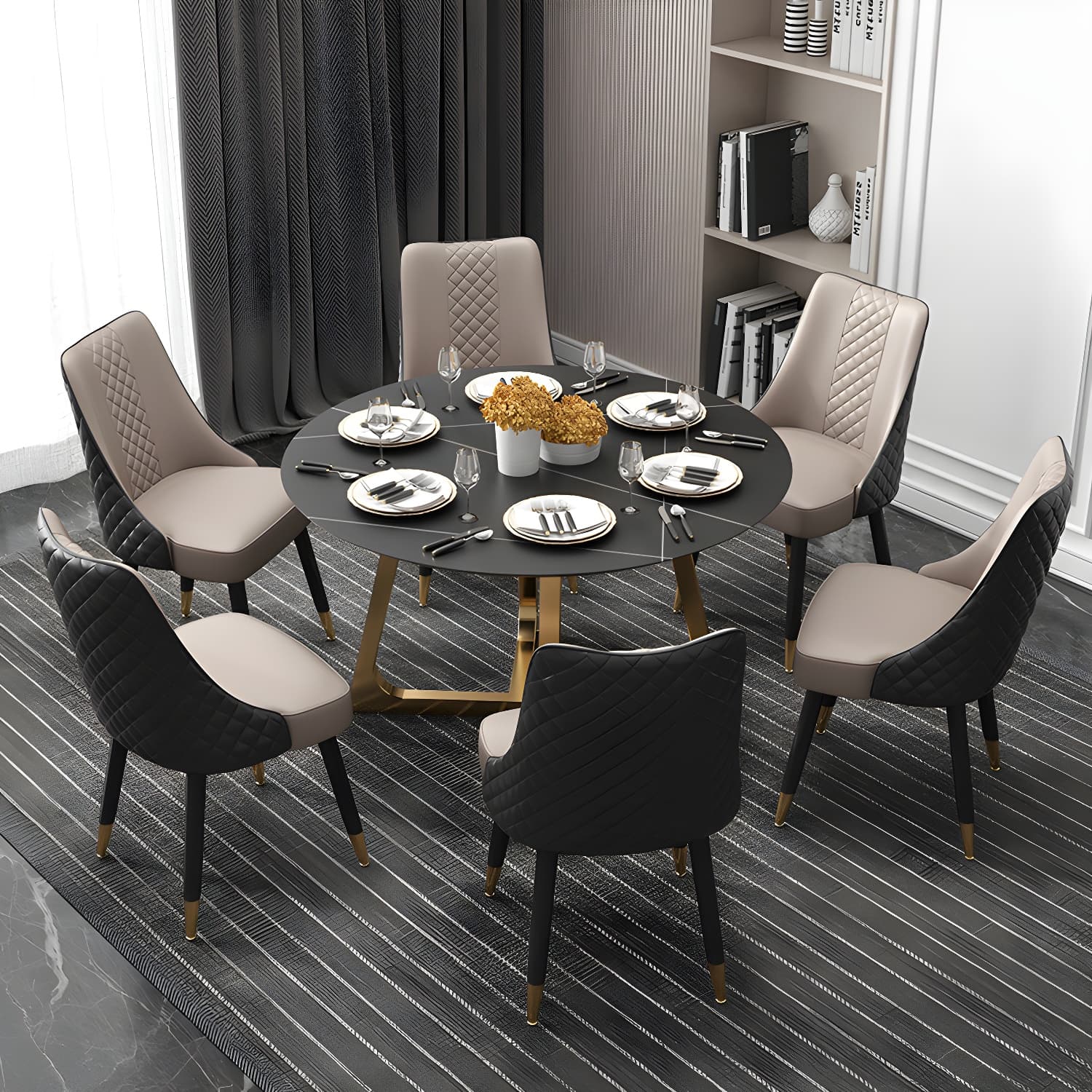 Scandinavian Style Wood Side Dining Chairs Dining Room Solid Back Chair - image 15