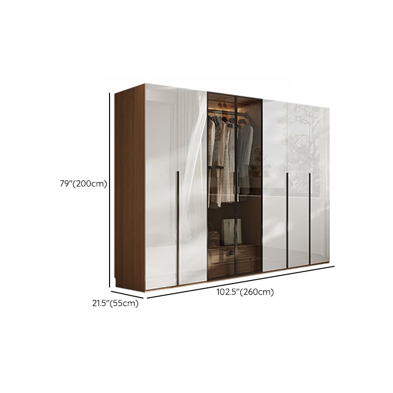 Casual White Lumber Wardrobe Closet with Soft Close Drawer, Door, Interior Shelves, and Clothing Rod - image 28