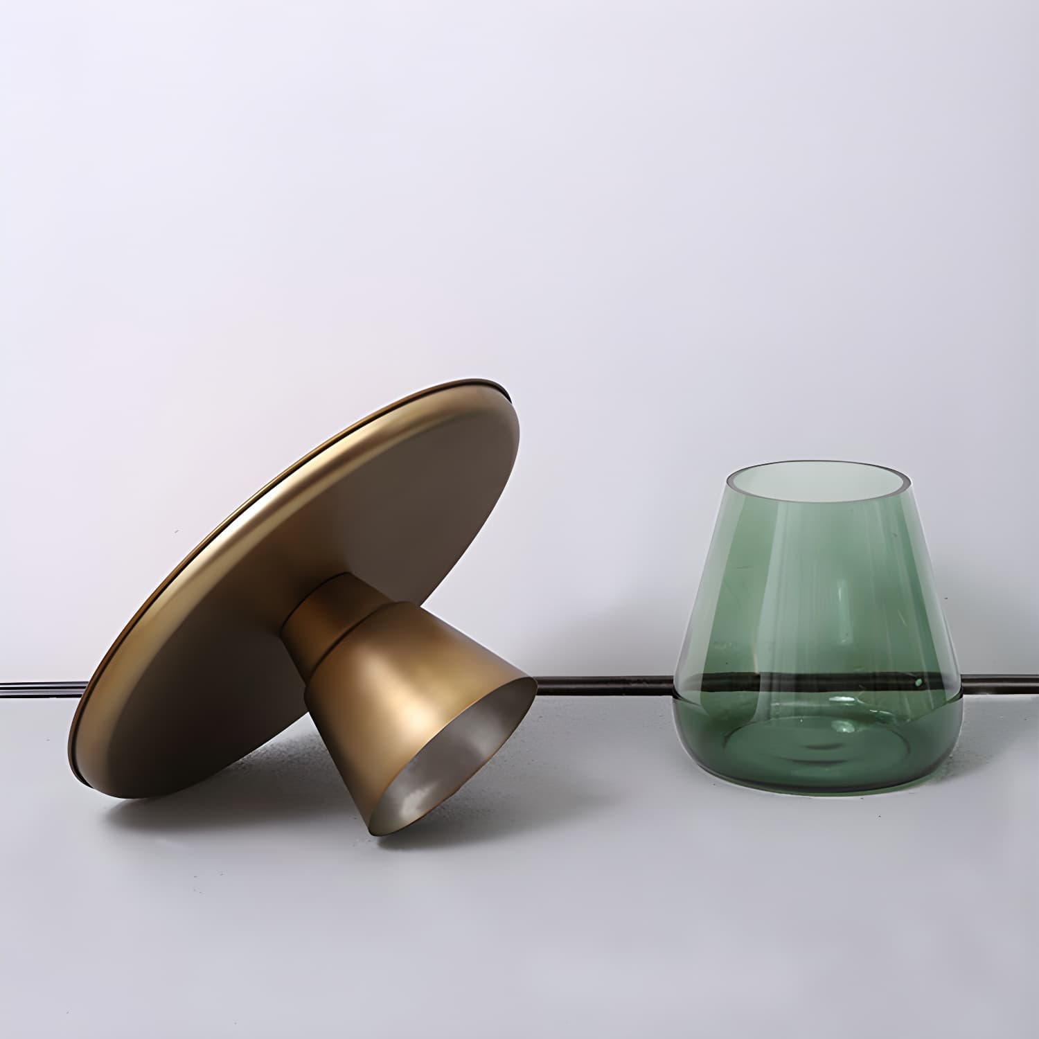 Mid-Century Modern Pedestal Glass Round Storage Single Coffee Table - image 13