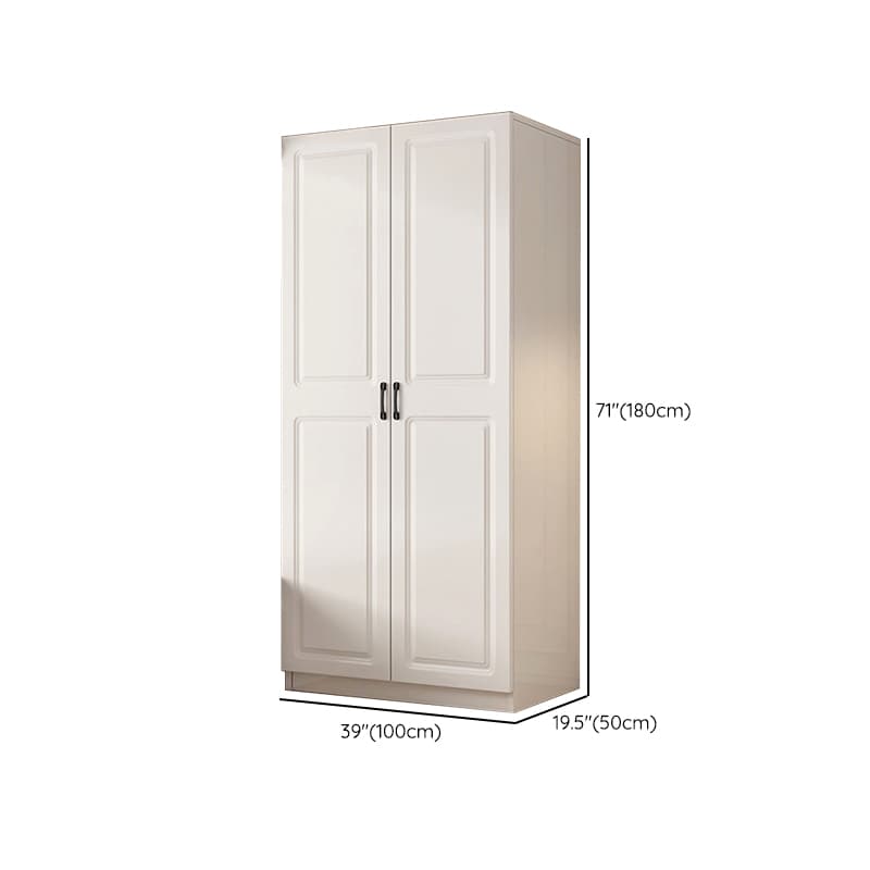 Casual Chalk Timber Wardrobe with Soft Close Drawer and Door, Interior Shelves, Hanging Rod - image 9
