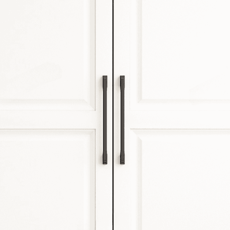 Chalk Minimalist Manufactured Wood Cabinet Armoire with 2-Drawer, Soft Close Door, Interior Shelves, and Clothing Rod - image 5