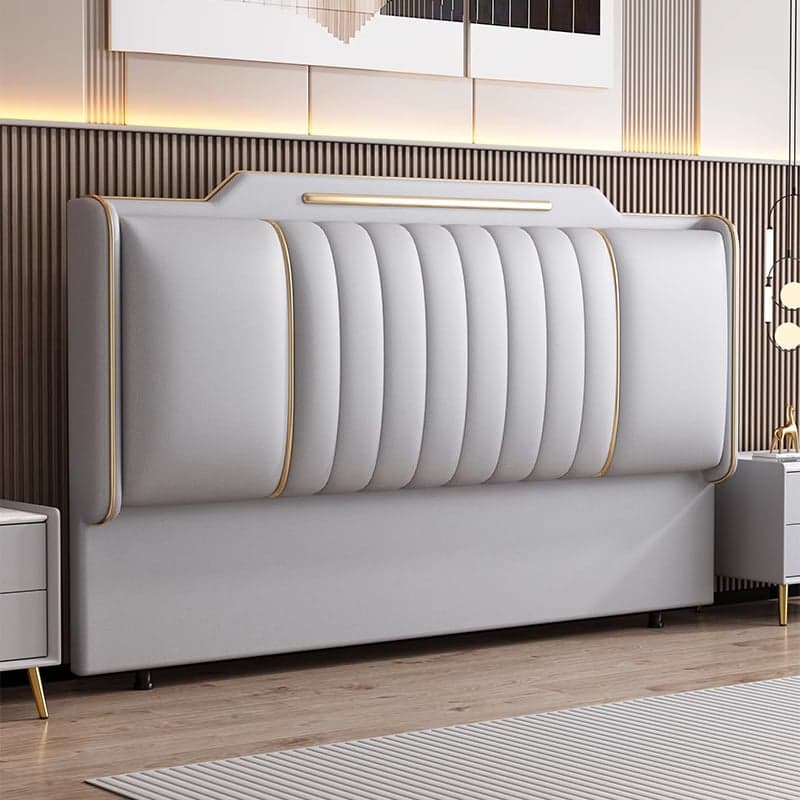 Modish Timber Framed Sponge Filling King(76"W x 80"L)/Queen(60"W x 80"L)/Full(54"W x 75"L) Standard（36-55“） Stepped No Distressing Wingback Headboard - image 8
