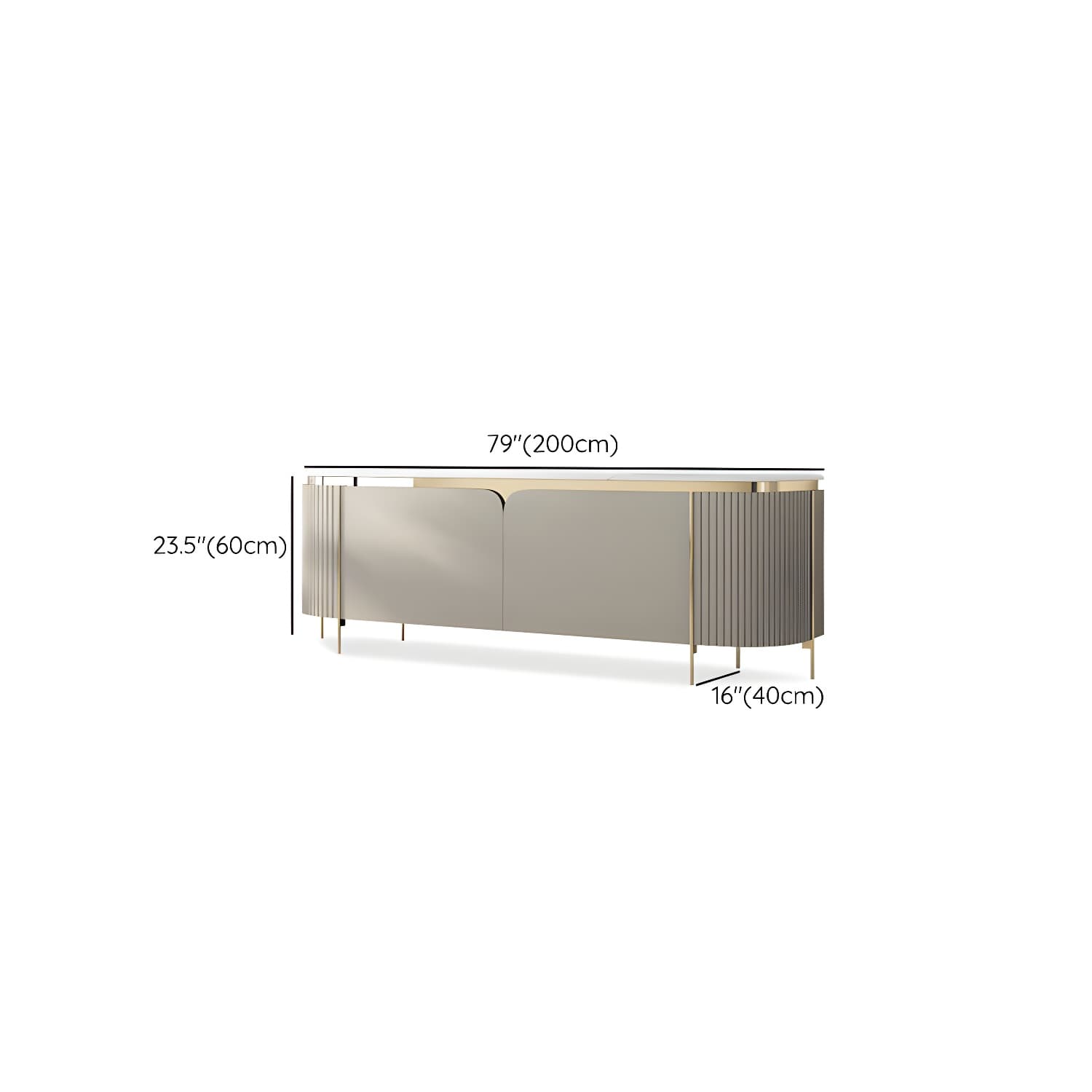Marble TV Media Console Contemporary TV Console for Living Room - image 20