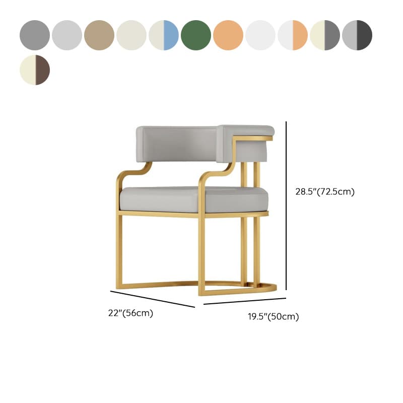 Glam/Casual Alloy Arm Chair with Cushioned Uncovered Back and Armrest - image 17