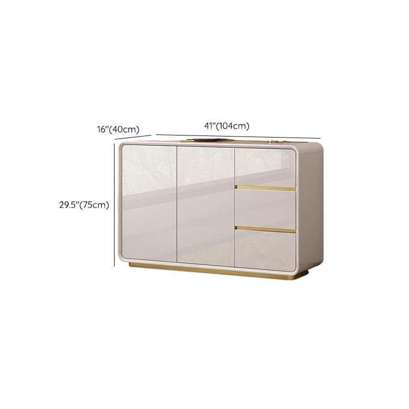 Elegant Wood Buffet with 3 Drawers and Cabinets for Kitchen Storage - image 16
