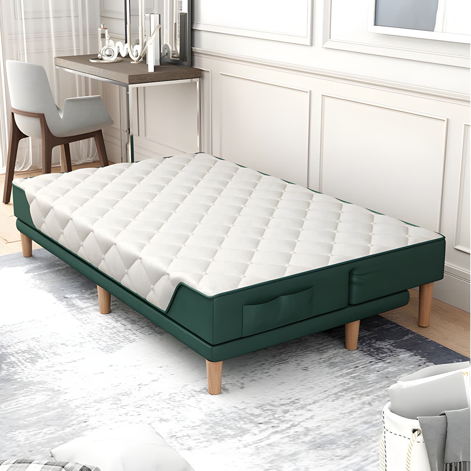 Contemporary Tight Back Convertible Sofa and Chaise with Pillow Top Arm - image 19