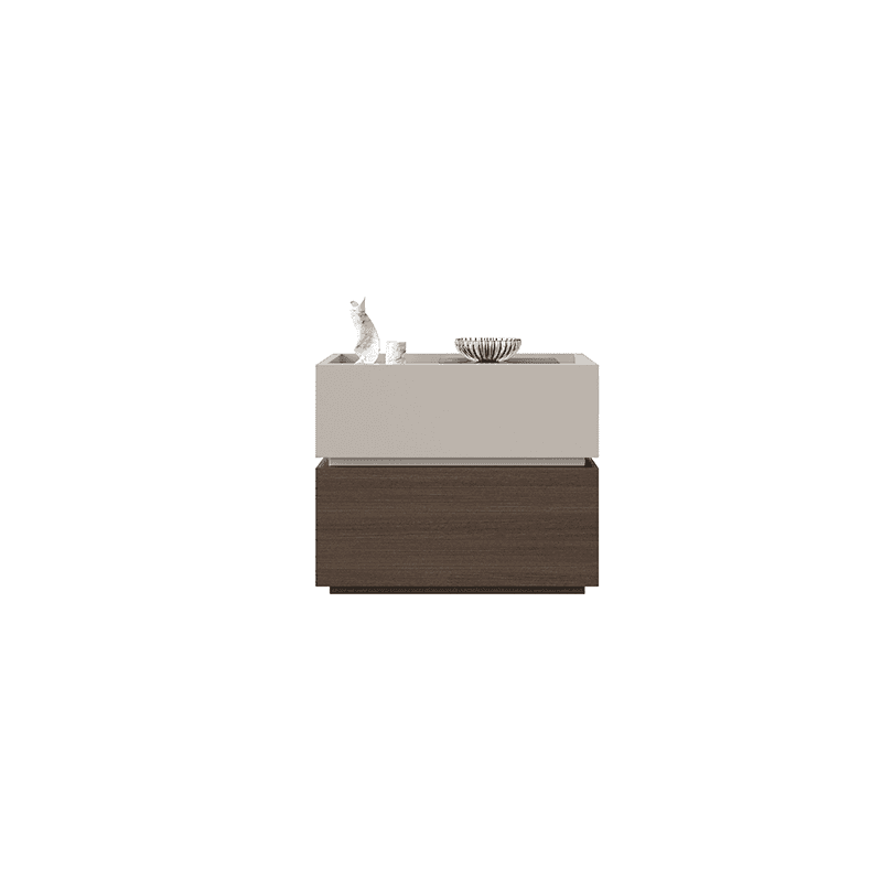 Organic Modern Nightstand With Drawer Organization Featuring 2 Drawers and Particle Board Wood Countertop
