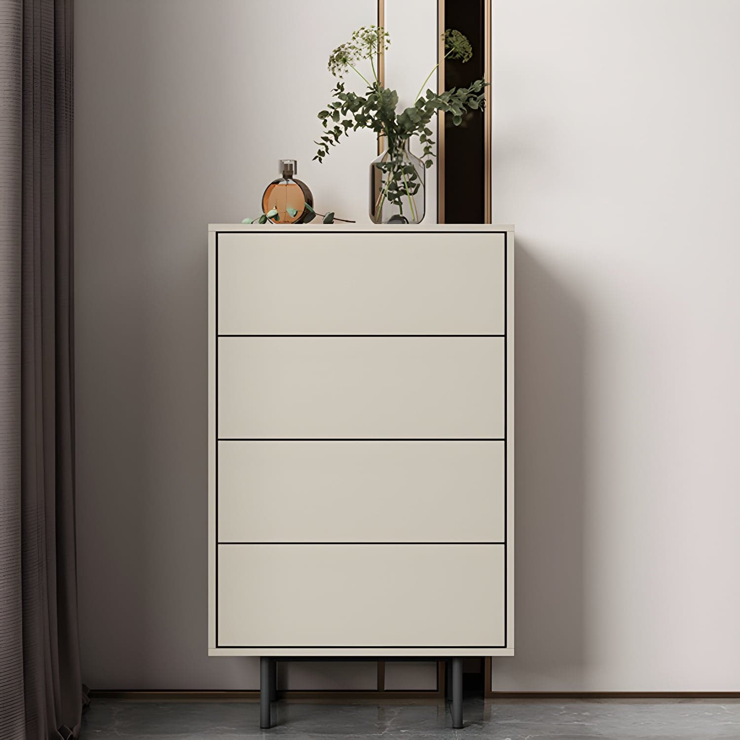 9.37"/47.24" Tall Wooden Chest, Rectangle Accent Chest with Drawers - image 4
