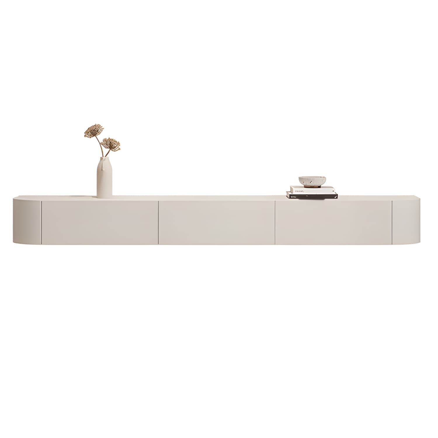 Modern Engineered Wood TV Stand Enclosed Storage Wall-mounted TV Console - image 5