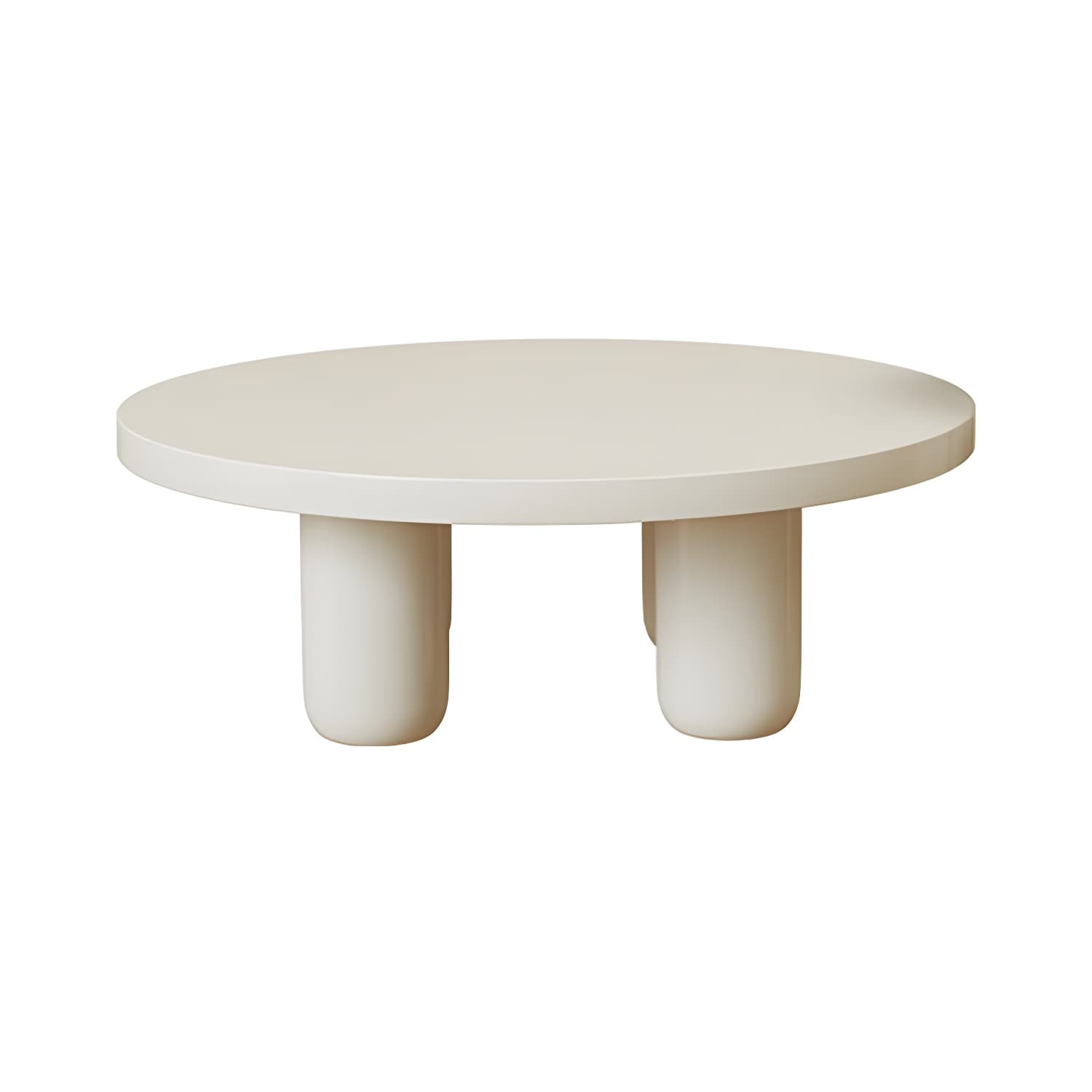 Coffee Cocktail Table 4 Legs Round Wooden Scandinavian Brown - image 7