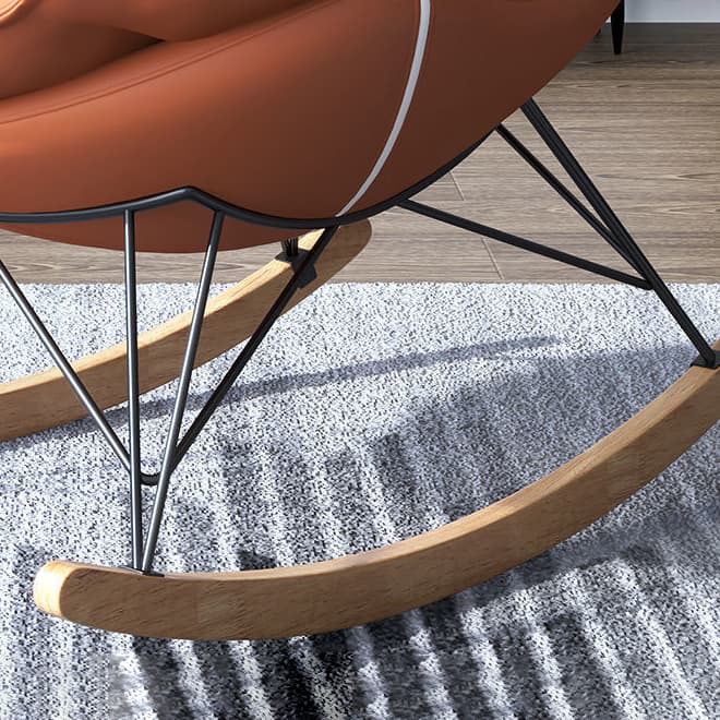 Modern Water Proof Cerulean/Dove Grey/Olive Green Upholstered Living Room Rocking Chair with Upholstered Footstool - image 15