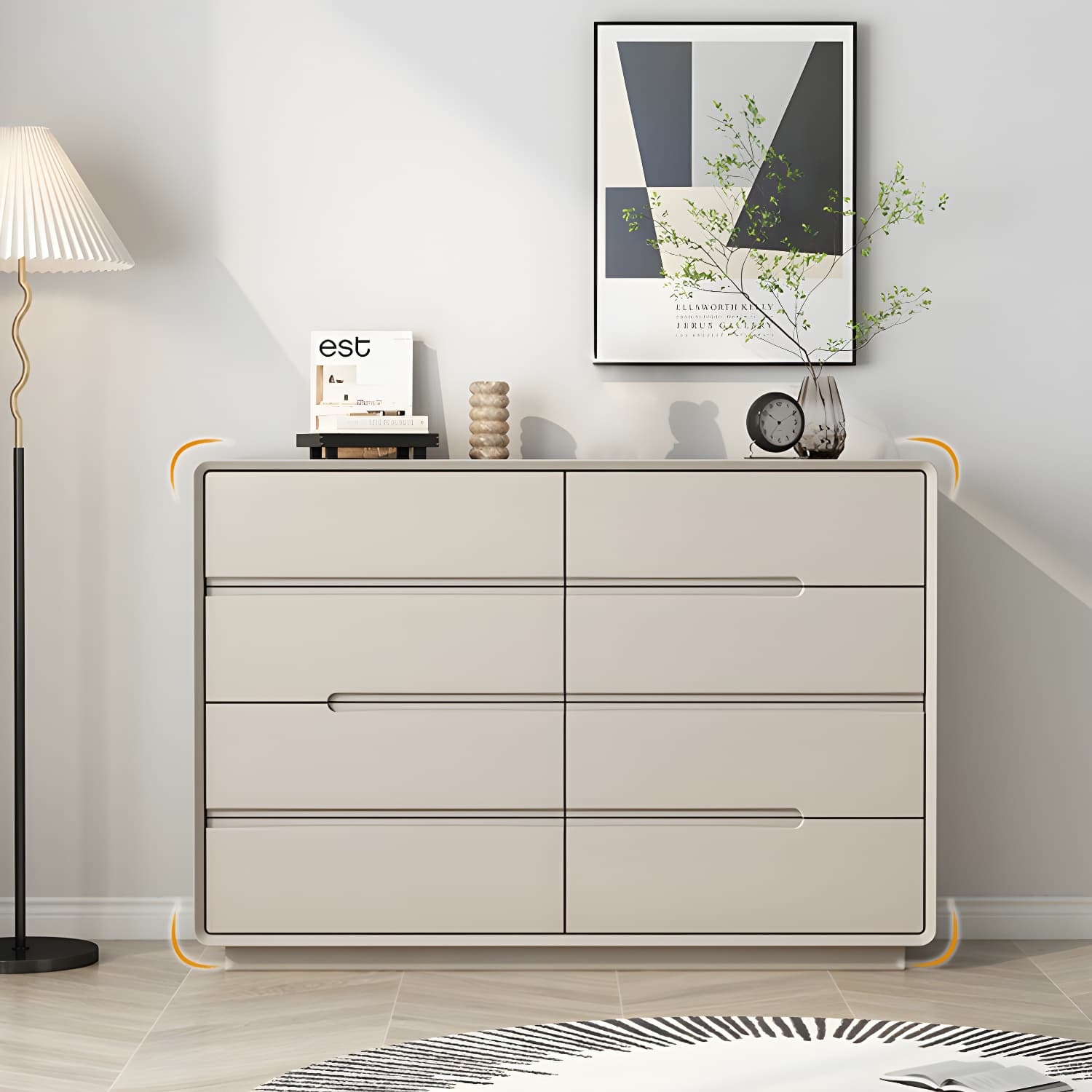 Light Oak Modern Dresser with Solid Wood Construction and Soft-Close Drawers - image 16
