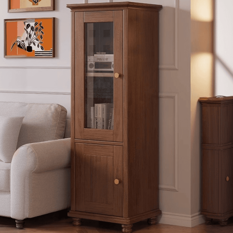 Modern Simple Style Rectangular Accent Cabinet with Closet, 3 Shelvings, Cabinet Knobs, Chalk/Sepia/Wood Color Top, and Stain Resistant Finish - image 4