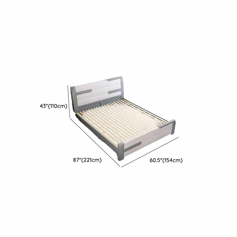 Solid Color Natural Wood Storage Bed with 2 Drawers for Living Room - image 7