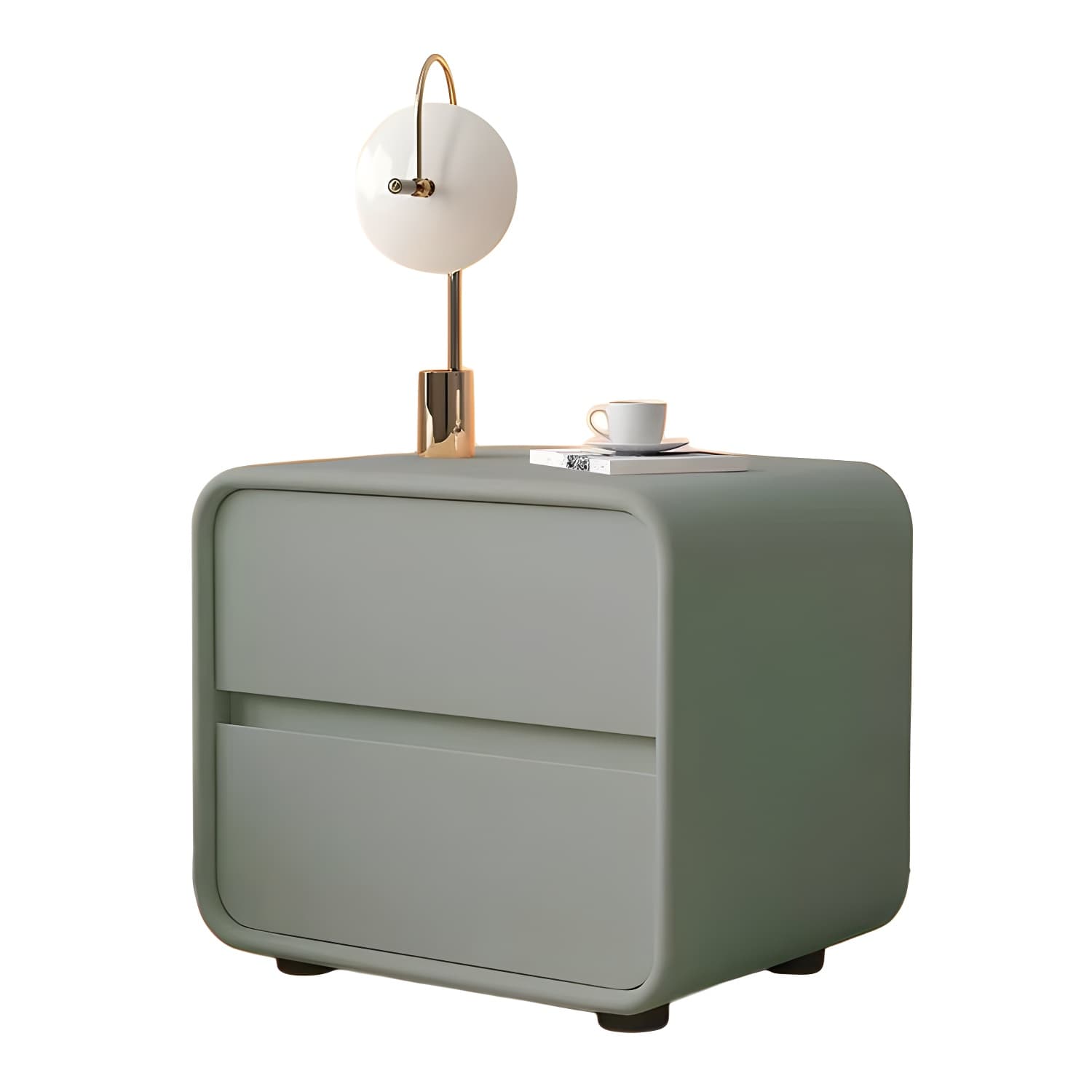 Contemporary Accent Table Nightstand Drawer Storage with 2 Drawers - image 22