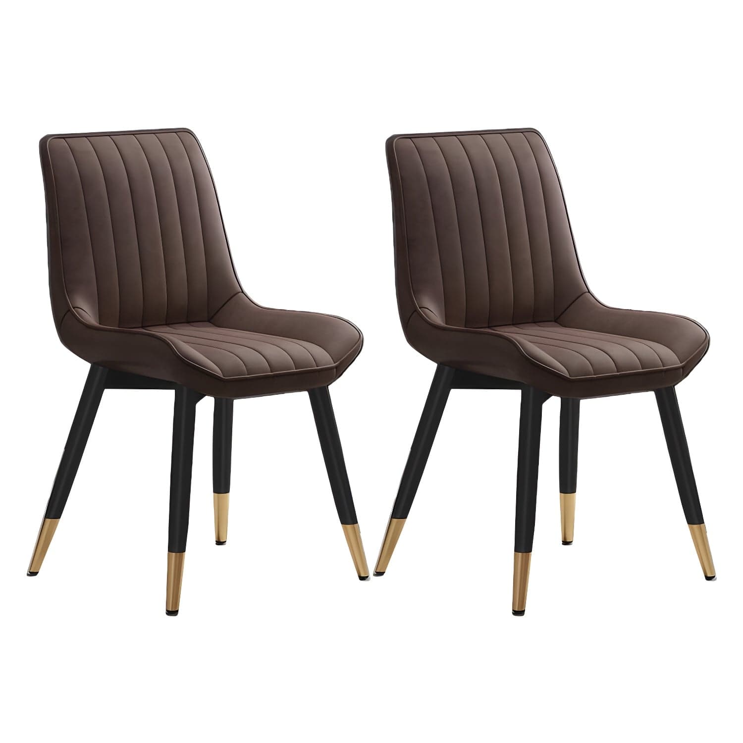 Glam Faux Leather Dining Chair Parsons Chair in Matte Finish for Home - image 3