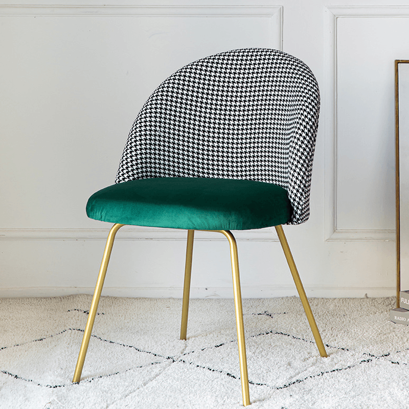 Unwavering Textile Upholstered Side Chair with Solid Back and Foot Pads for Dining Room in a Lavish Style - image 13