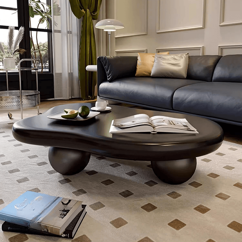 Irregular Shaped Wooden Top Coffee Table Suitable for Foyer - image 4