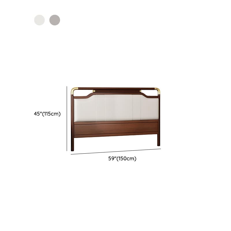 Modish No Distressing Timber Panel Headboard with Rectangle/Stepped Shape for Queen/King/Full Bed, Featuring Sponge Upholstery and Standard Height - image 13