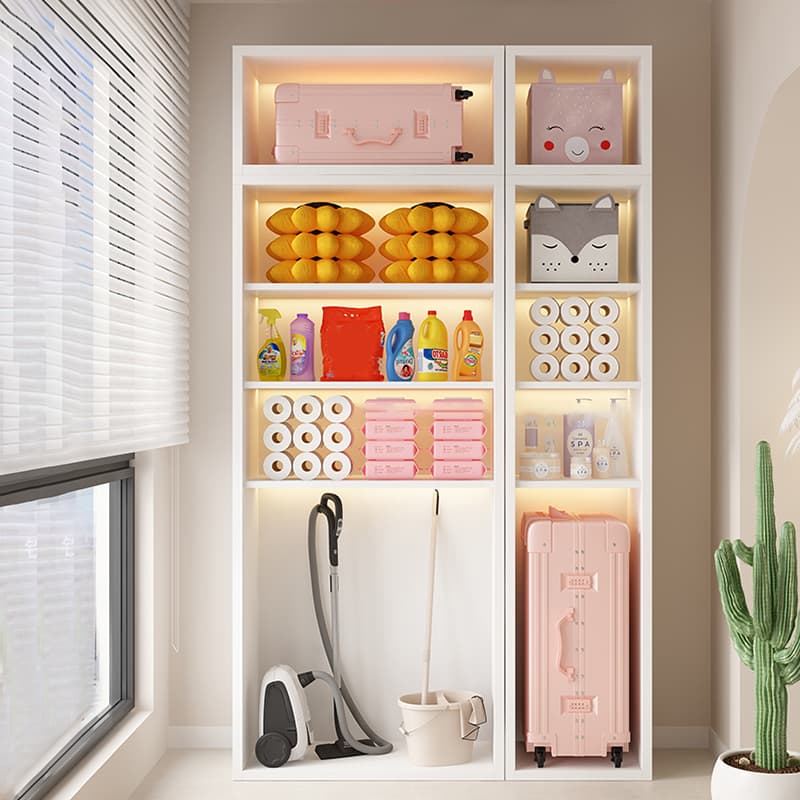 Modern Metal Rectangular Lacquered Accent Cabinet with Adjustable Shelves and No Drawers - image 12
