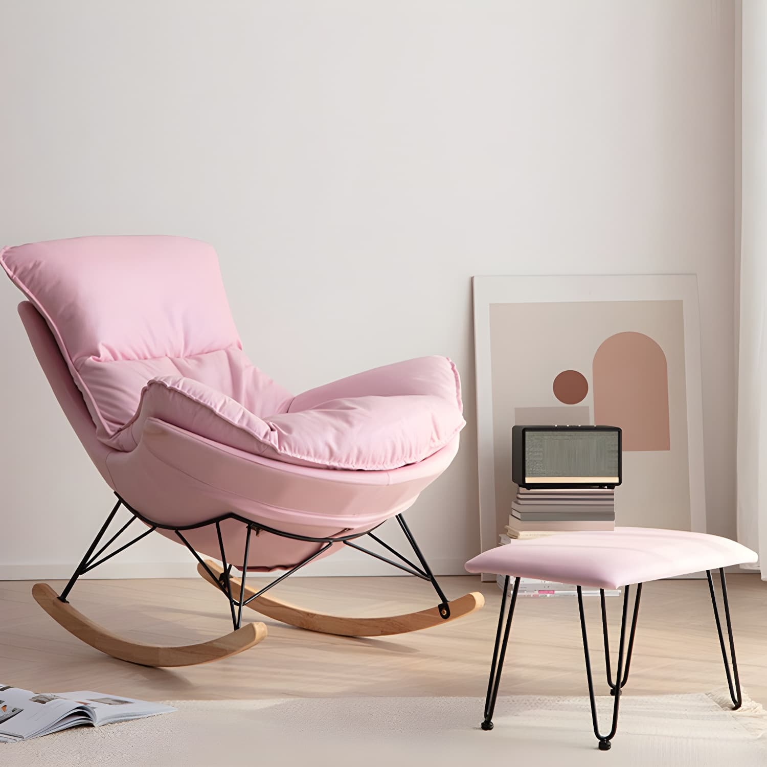 Modern Style Rocking Chair Indoor Sofa Rocking Chair for Living Room - image 9