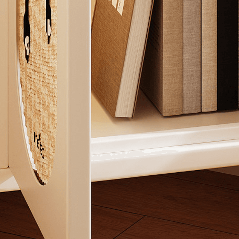 Modern Simple Style Nook Accent Cabinet with Damp-proof Closet, Glazed Door, Cabinet Knobs in Chalk - image 10