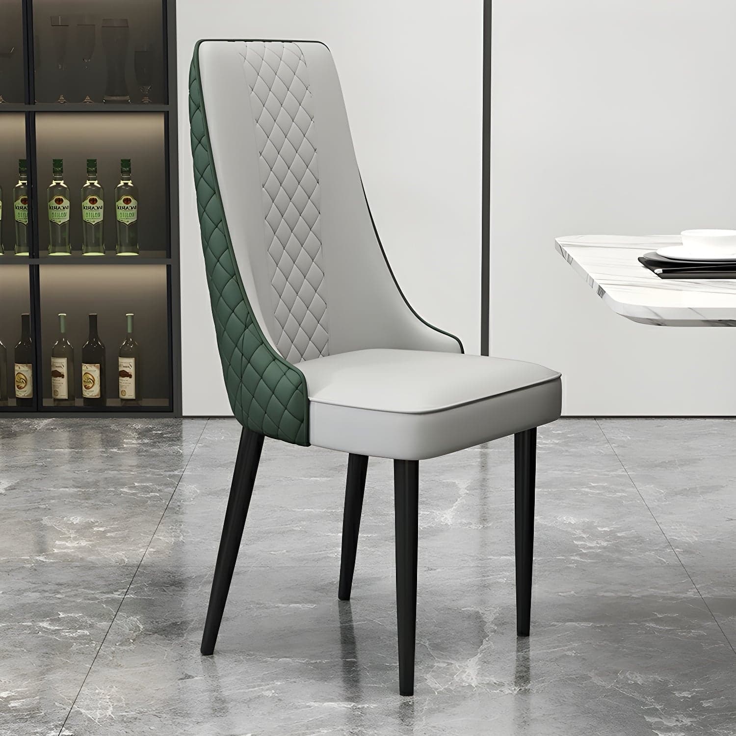 Comfortable and Stylish Faux Leather High Back Upholstered Chair for Kitchen and Dining - image 8