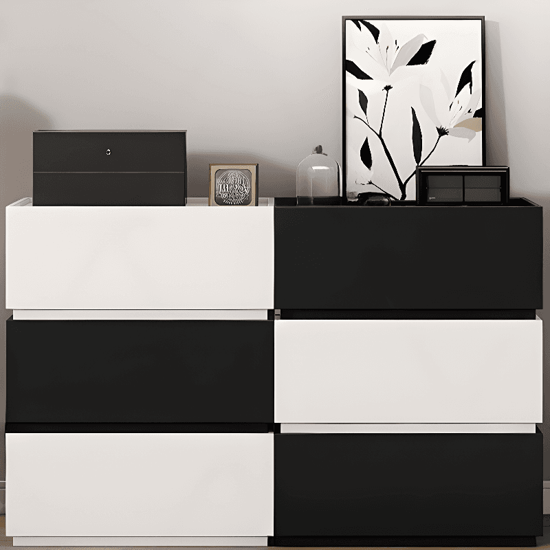 Trendy Rectangle Utility Cabinet with Manufactured Wood Countertop, Ink/White Top, and Soft Close Drawer - image 10
