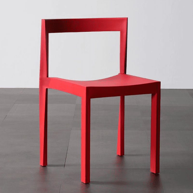 Simplistic Side Chair with Cerulean/Olive Green/Crimson Polymer Legs and Stackable Uncovered Back - image 6