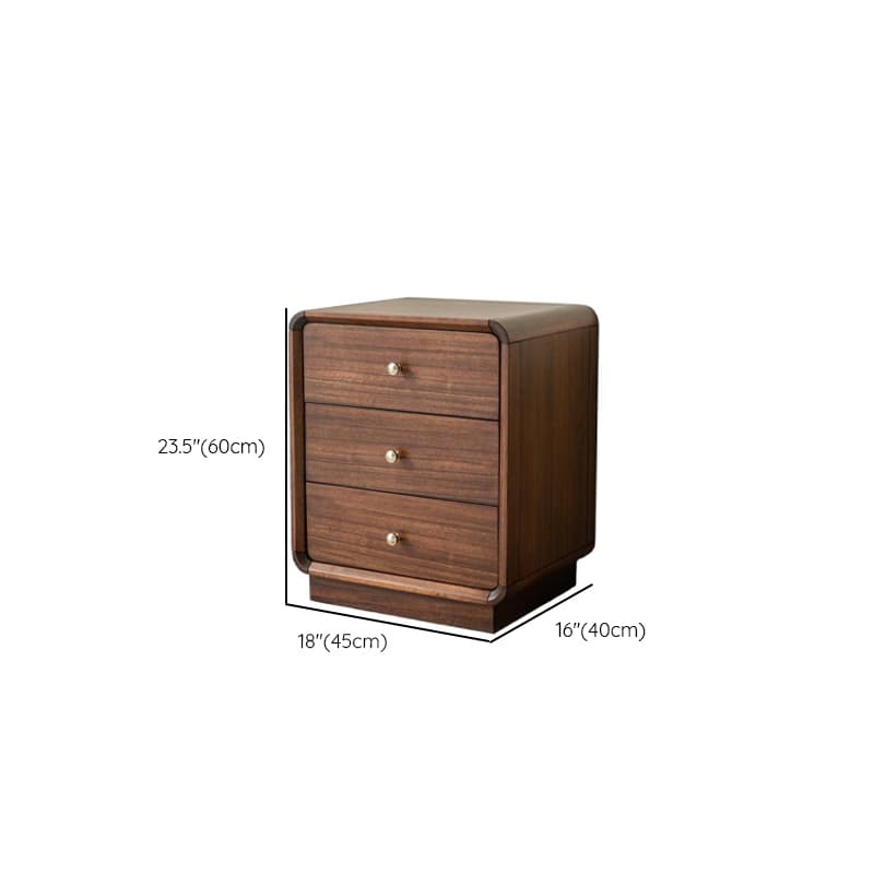 Cocoa Stylish Drawer Storage Nightstand with Walnut Countertop - image 11