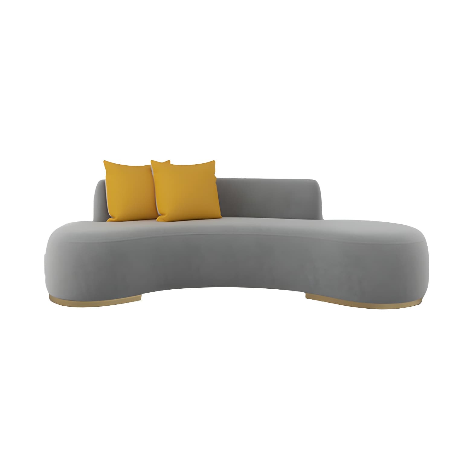 Contemporary Curved Sofa with Tight Back Standard Armless Sofa for Living Room - image 10